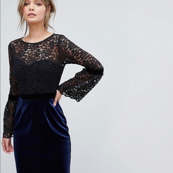 ASOS Dresses & Skirts - ASOS Velvet and Lace Dress